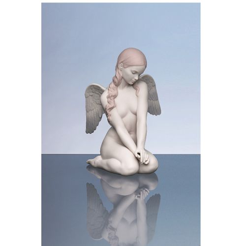 Lladró: Porzellanfigur "Knieender Engel"