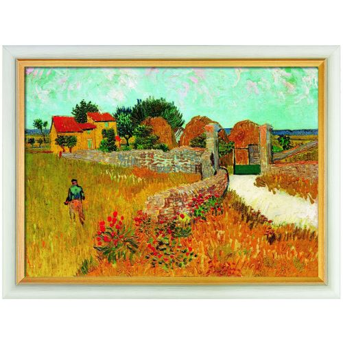 Vincent van Gogh: Bild "Un Mas de Provence (Ein Bauernhaus in der Provence)" (1888), gerahmt