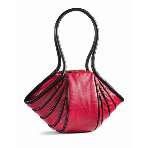 Handtasche "Lady-Stripe" | Rot-Schwarze Version