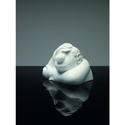 Loriot: Skulptur "Der kleine Denker", Version in Porzellan