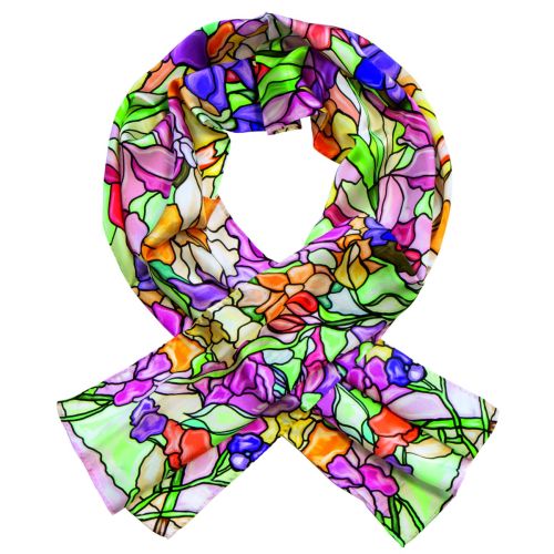 Seidenschal "Blumen" nach Louis C. Tiffany
