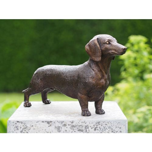 Gartenskulptur "Dackel", Bronze