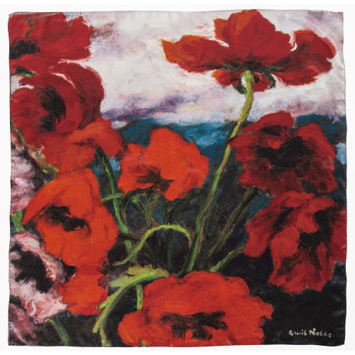 Emil Nolde: Seidentuch "Großer Mohn (Rot, Rot, Rot)"