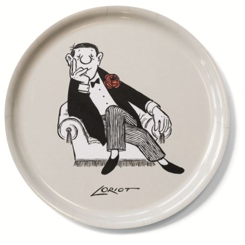 Produktbild zum Produkt 'Loriot: Holztablett "Herr im Sessel"'