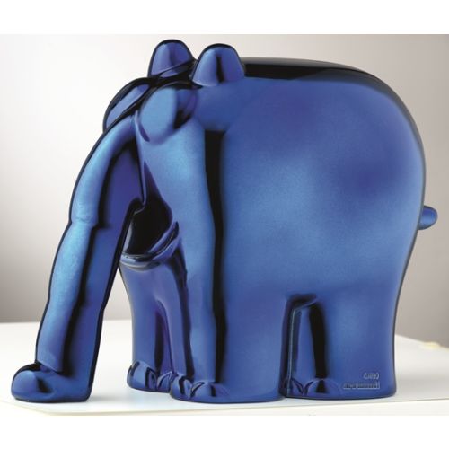Otto W.: Skulptur "Ottifant", Metallic-Blau