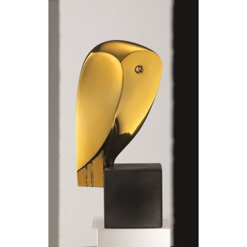 Dobes: Skulptur "Vogel der Nacht" | Kunstguss Metallic-Gold