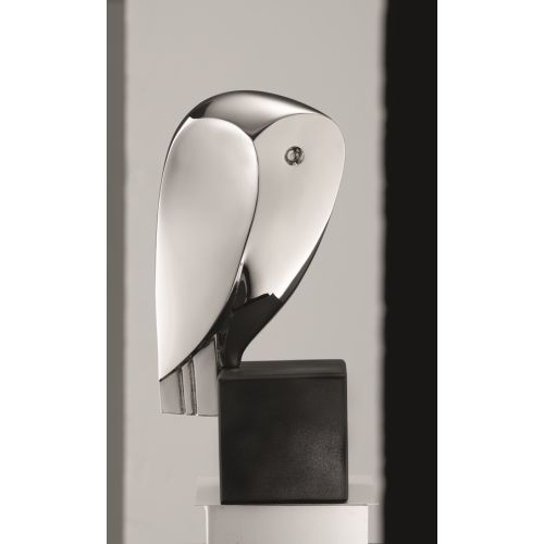 Skulptur "Vogel der Nacht"|Kunstguss Metallic-Silber
