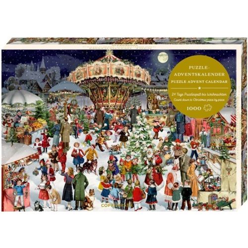 Produktbild zum Produkt 'Nostalgischer Weihnachtsmarkt, Puzzle-Adventskalender'