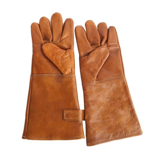 Grillhandschuhe Büffelleder, Farbe cognac
