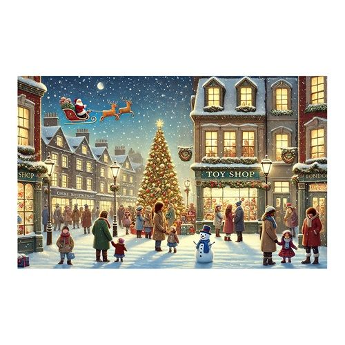 Holzpuzzle, Zauberhafte Weihnachtsgeschäfte