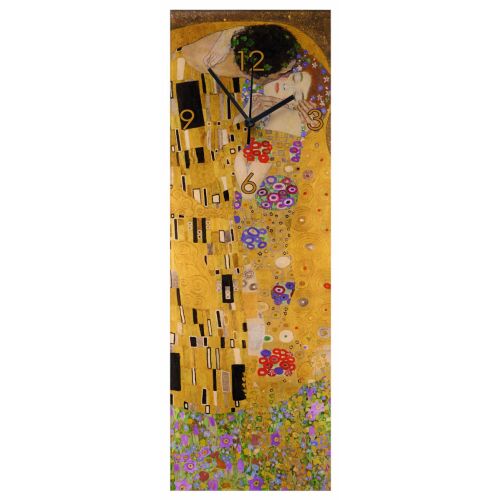 Gustav Klimt: Wanduhr "Der Kuss"