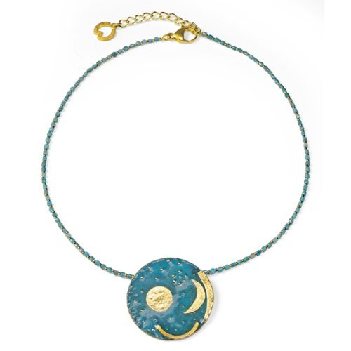 Collier m. Perlen "Himmelsscheibe von Nebra" 