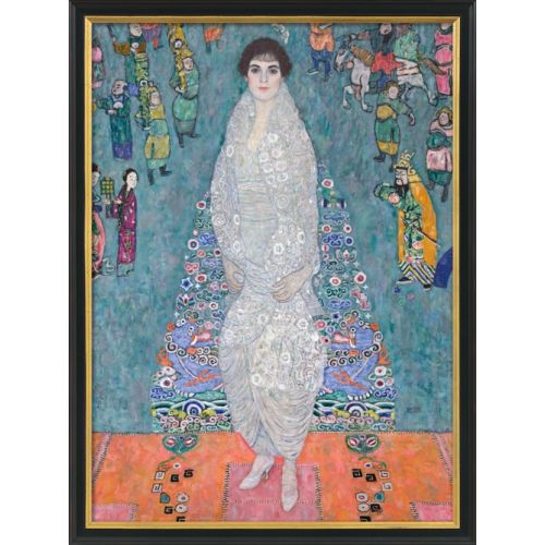 Klimt: Bild "Bildnis Elisabeth Lederer"| schwarz-goldfarben gerahmt