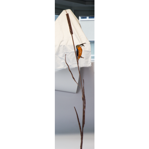 Produktbild zum Produkt 'Gartenstecker "Eisvogel auf Schilfrohr"'