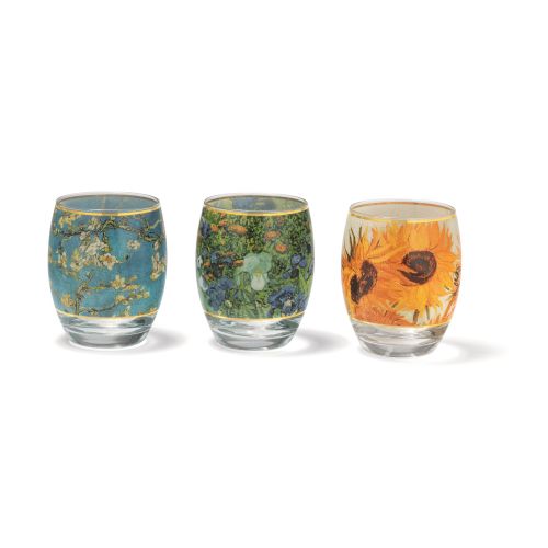 Vincent van Gogh: 3 Teelichtgläser mit Künstlermotiv