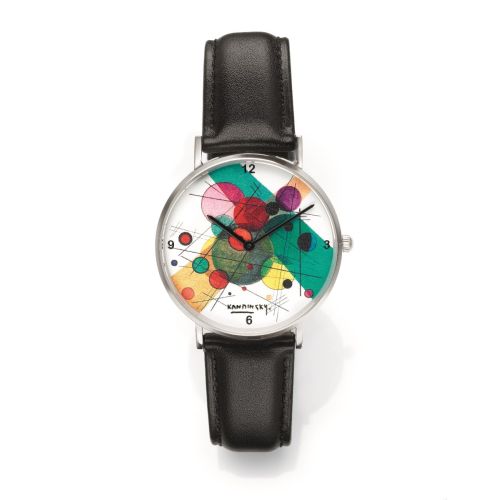Künstler-Armbanduhr nach W. Kandinsky "Kreise im Kreis"