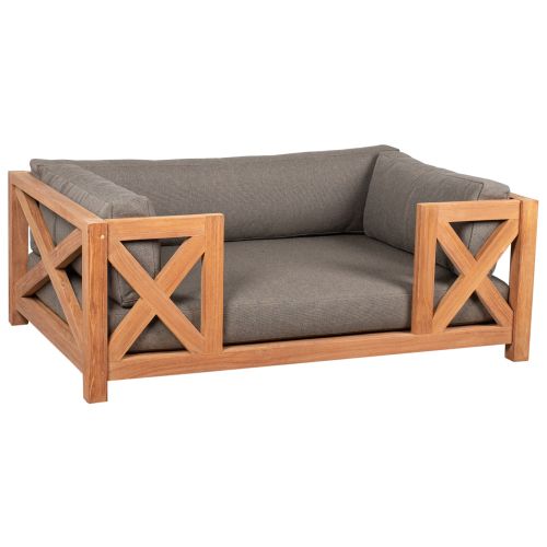 [BL26023] Hundebett Bruno XL Teakholz