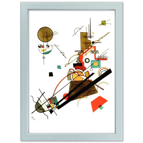 Wassily Kandinsky: Bild "Fröhlicher Aufstieg" (1923), gerahmt