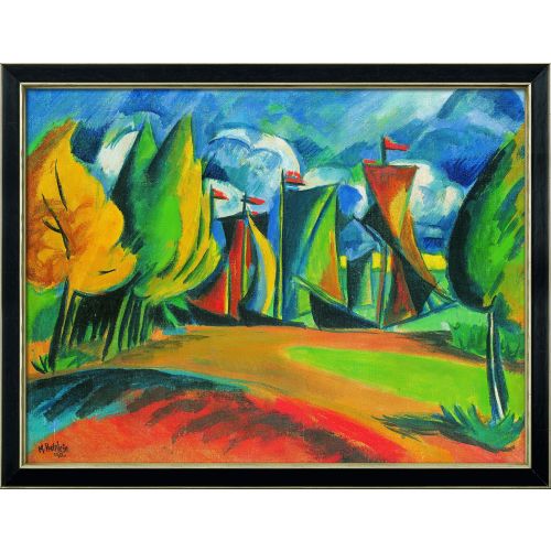 Max Pechstein: Bild "Kurenkähne in der Bucht" (1912)