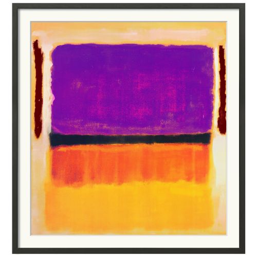 Mark Rothko: Bild "Untitled (Violet, Black, Orange, Yellow on White and Red)" (1949), gerahmt