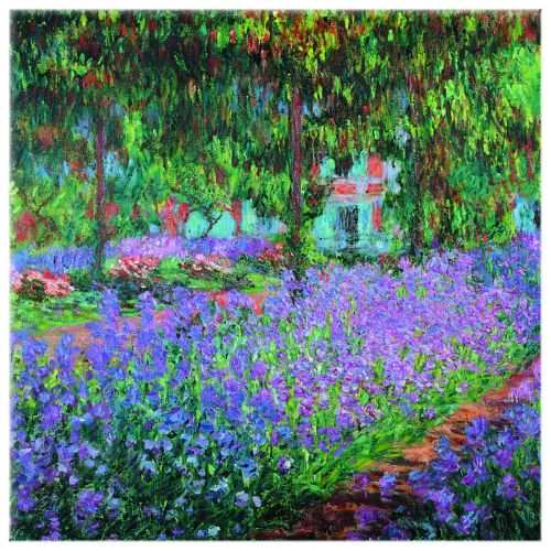 Produktbild zum Produkt 'Monet: Glasbild "Irisbeet in Monets Gart'
