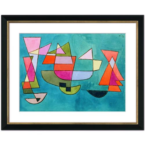 Paul Klee: Bild "Segelschiffe" (1927), gerahmt