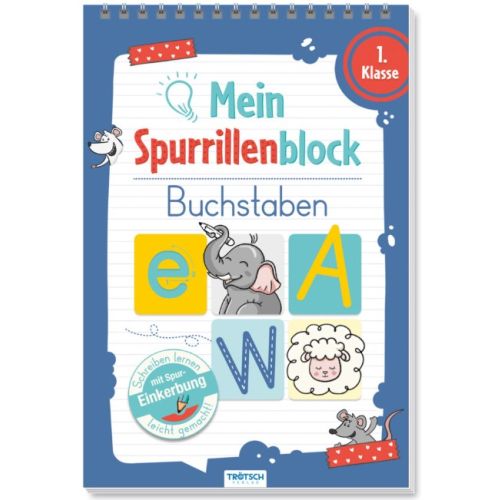 Spurrillenblock Buchstaben