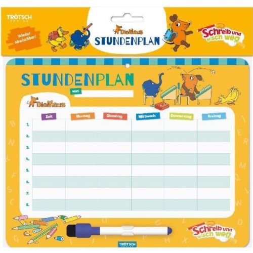 Produktbild zum Produkt 'Stundenplan abwischbar - Die Maus'