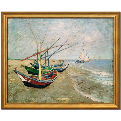 Vincent van Gogh: "Fischerboote am Strand von Les Saintes-Marie-de-la-Mer" Arles,  Juni 1888